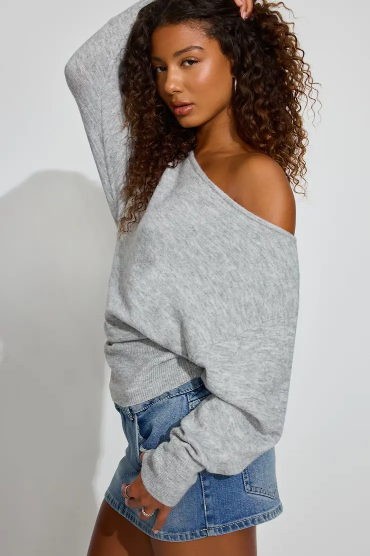 Rory Relaxed Off Shoulder Sweater